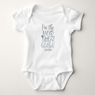 Body Para Bebé Bebé blanco de nuevo hermano pequeño personalizado