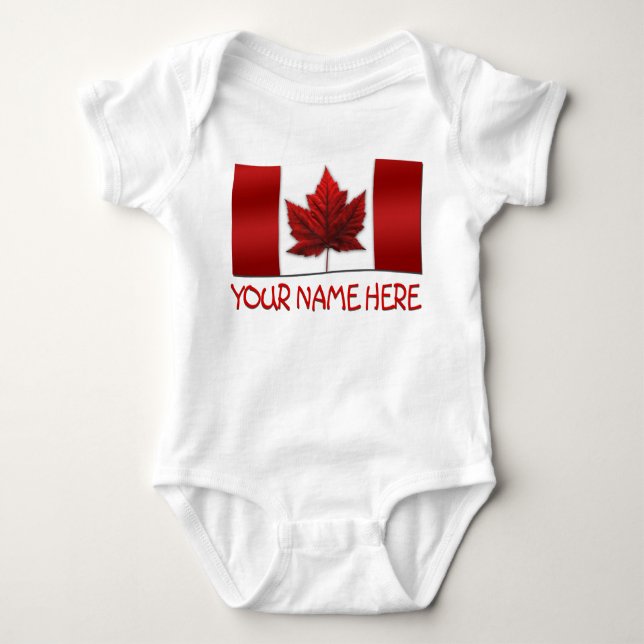 Body Para Bebé Bebé Canada Flag Souvenir traje de bebé de una pie (Anverso)