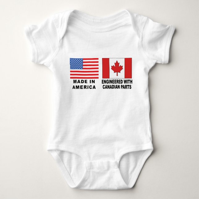 Body Para Bebé Bebé canadiense de la camiseta (Anverso)