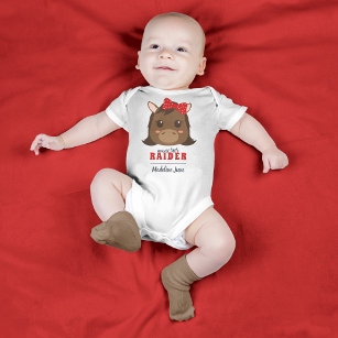 Body Para Bebé Bebé Chica Caballo Rojo y Negro