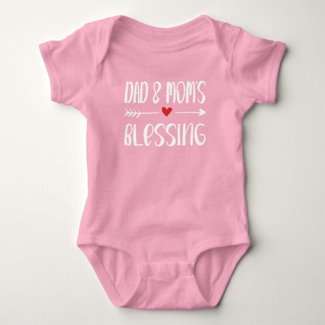 Body Para Bebé Bebé Christelijke Romper - Bendición para papá y m (Anverso)