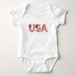 Body Para Bebé Bebé con bandera de los Estados Unidos o camiseta