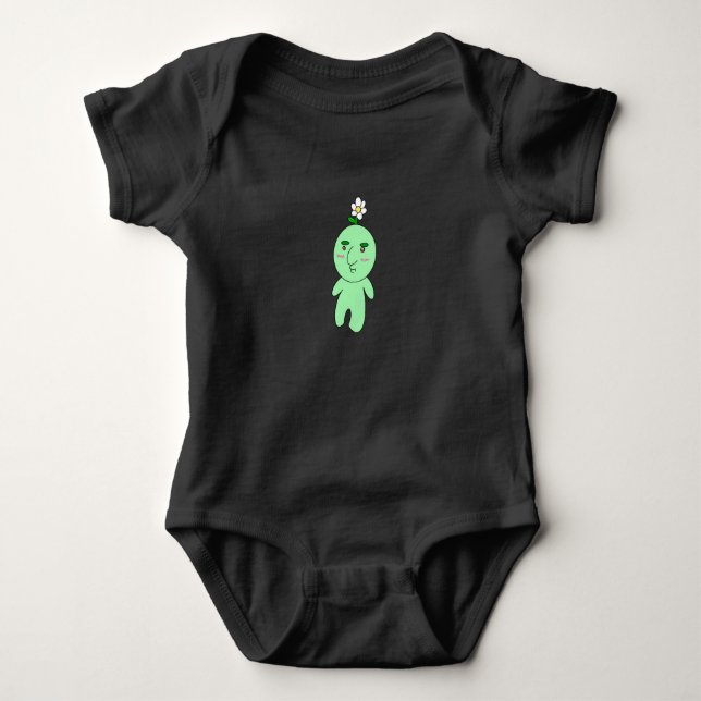 Body Para Bebé Bebé con gorra de chico de las plantas (Anverso)