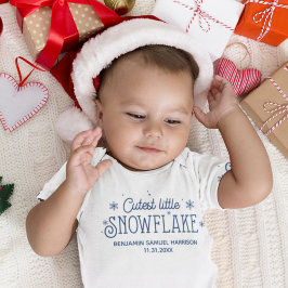 Body Para Bebé Bebé copo de nieve más lindo primera navidad