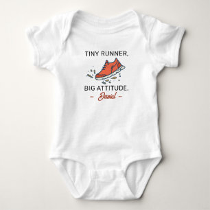 Body Para Bebé Bebé Corriendo - Pequeño Corredor Gran Actitud - T