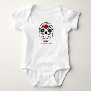 Body Para Bebé Bebé Cráneo de Azúcar Personalizado Una pieza