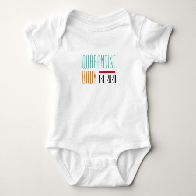 Body Para Bebé Bebé Cute y Gracioso Cuarentena 2020 (Anverso)
