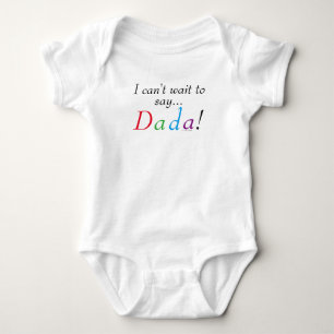 Body Para Bebé Bebé Dada Diciendo Camisas Infantiles Divertidas