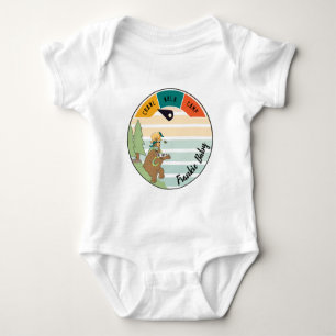 Body Para Bebé Bebé de campamento, serpiente, lechuza personaliza