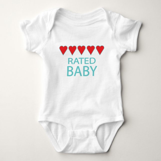 Body Para Bebé Bebé de cinco corazones (Anverso)