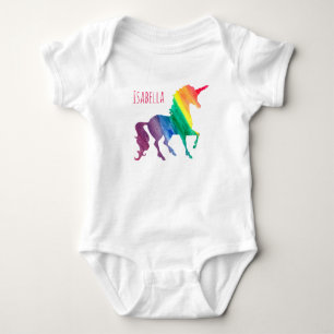 Body Para Bebé Bebé de color acuático Guay Rainbow Unicorn person