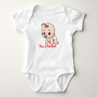 Body Para Bebé Bebé de dibujos animados pequeño y adorable