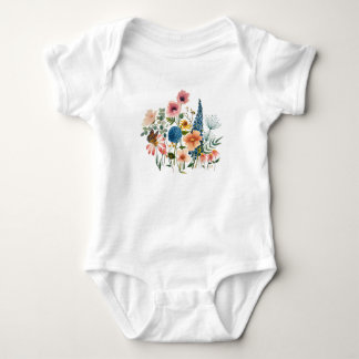 Body Para Bebé Bebé de flores silvestres una vez