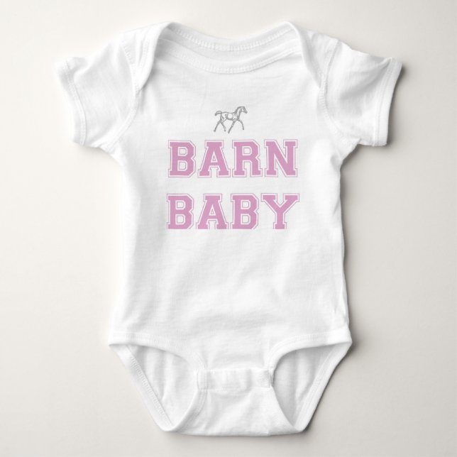 Body Para Bebé Bebé de granero de una sola pieza - Rosa (Anverso)