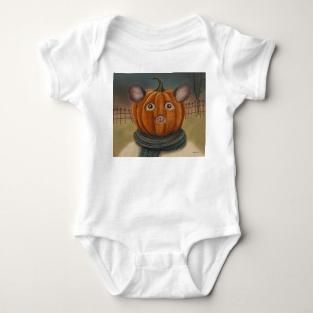 Body Para Bebé Bebé de Halloween con micrófono de cabeza de calab (Anverso)