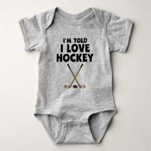 Body Para Bebé Bebé de hockey me encanta el hockey