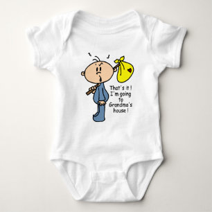 Body Para Bebé Bebé de la casa de la abuela (AZUL)
