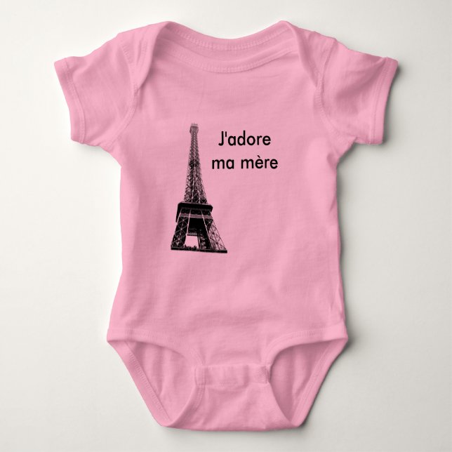 Body Para Bebé Bebé de las mamáes de J'adore simple (Anverso)