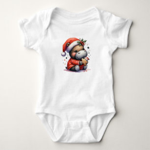 Body Para Bebé Bebé de Navidad de Hipopótamo Navidad