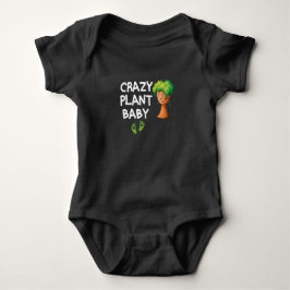 Body Para Bebé Bebé de planta loco, Bebé lindo basado en plantas 