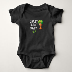Body Para Bebé Bebé de planta loco, Bebé lindo basado en plantas 