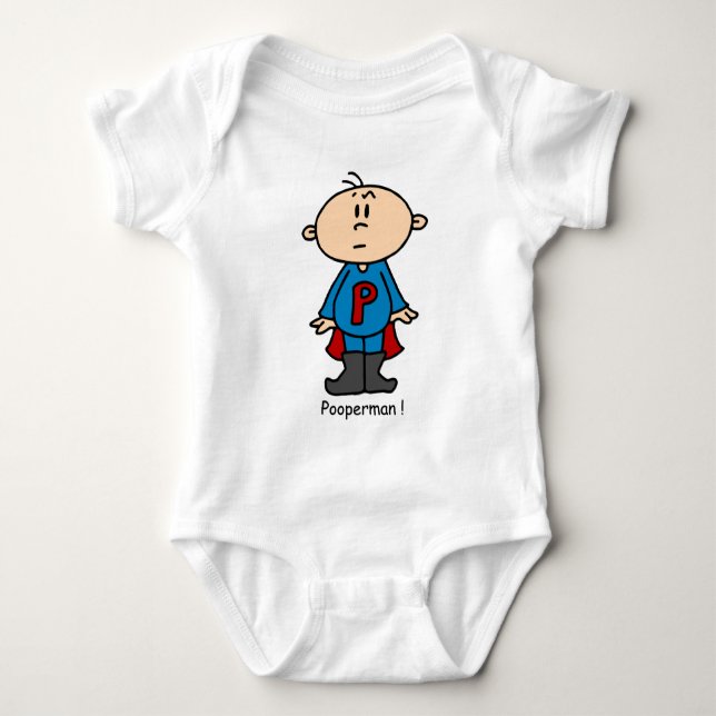 Body Para Bebé Bebé de Pooperman (Anverso)