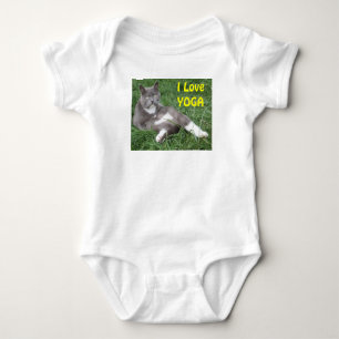 Body Para Bebé Bebé de ropa gato me encanta el yoga