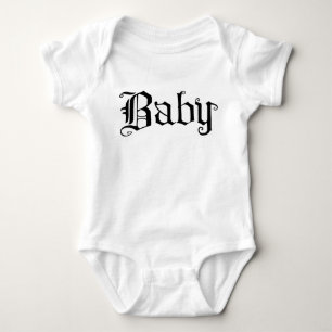 Body Para Bebé Bebé de texto gótico