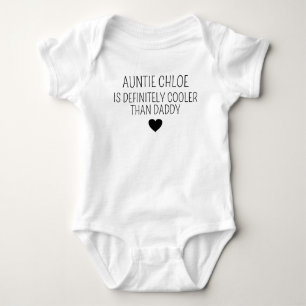 Body Para Bebé Bebé de tía personalizado, más frío que papá, bebé