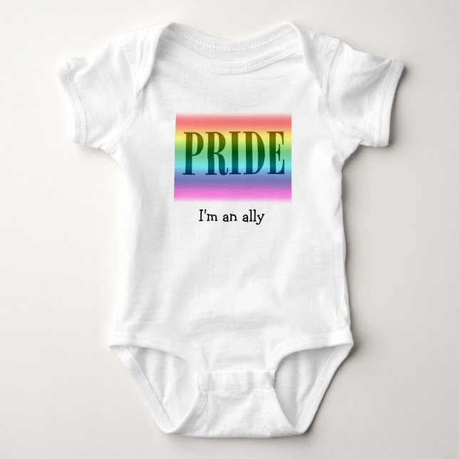 Body Para Bebé Bebé del aliado del orgullo (Anverso)