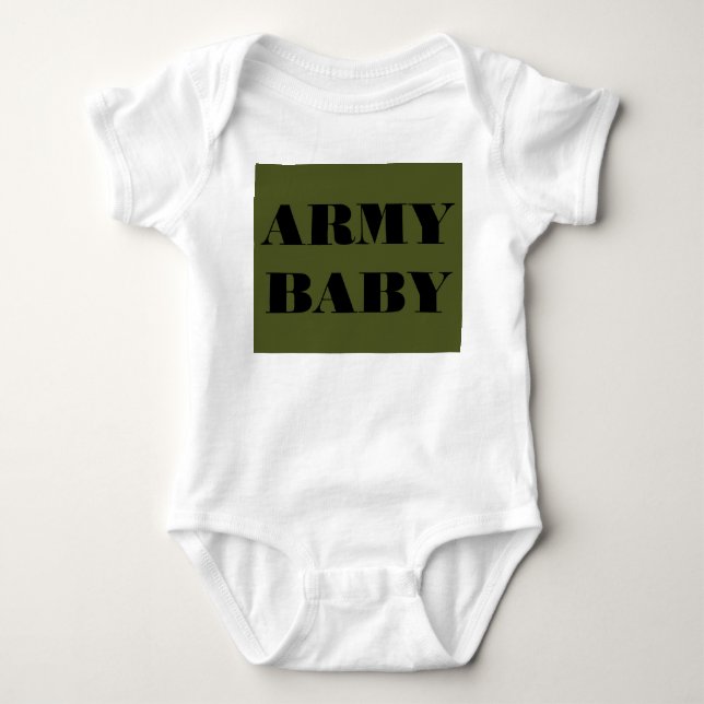 Body Para Bebé Bebé del ejército de los niños que crían (Anverso)