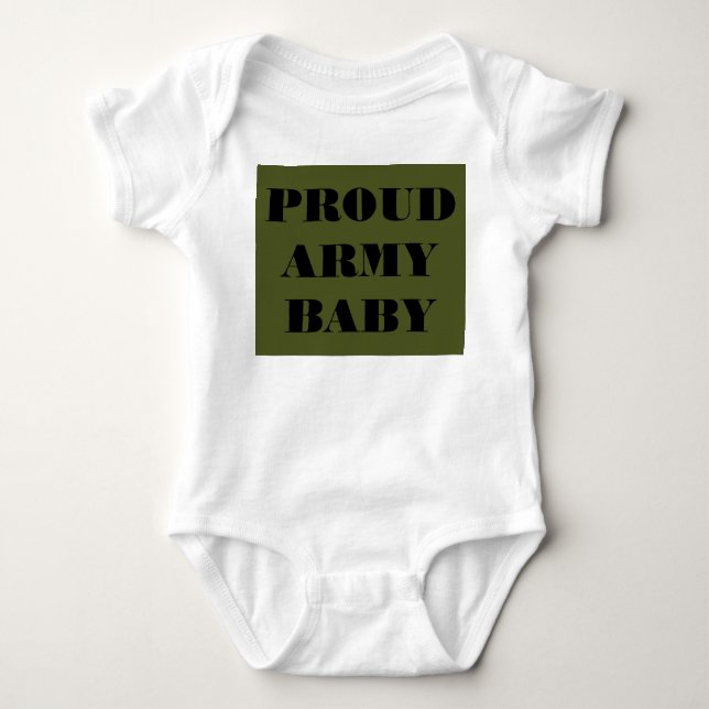 Body Para Bebé Bebé del Ejército Orgulloso Infantil (Anverso)