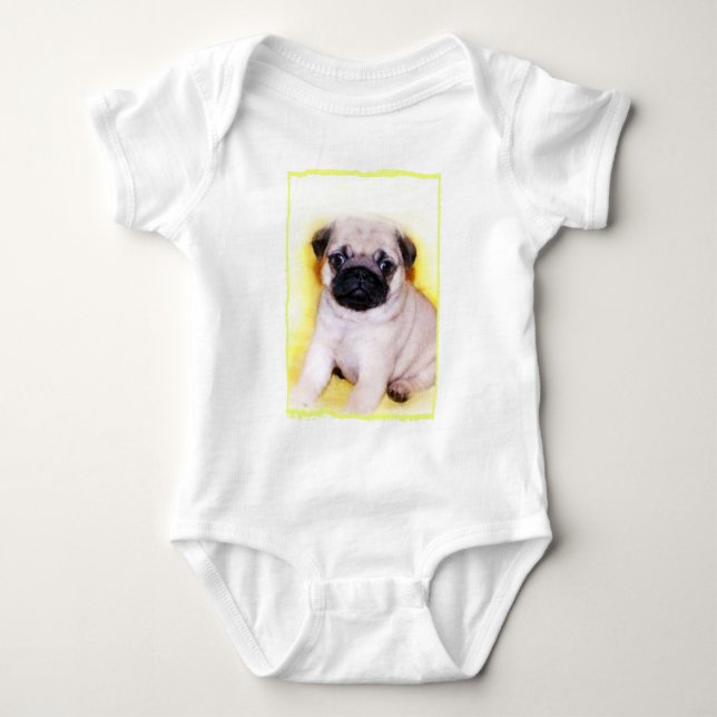 Body Para Bebé Bebé del perrito del barro amasado (Anverso)