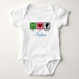 Body Para Bebé Bebé del personalizado del elefante del amor de l