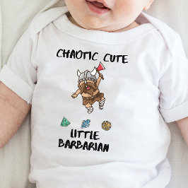 Body Para Bebé Bebé DnD - Bárbaro caótico