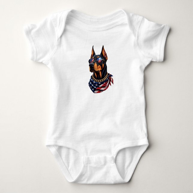 Body Para Bebé Bebé Doberman (Anverso)
