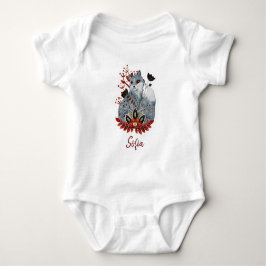 Body Para Bebé Bebé ducha cartel rojo y azul con animales