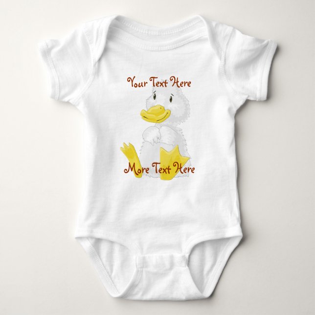 Body Para Bebé Bebé Duckling Shirt (Anverso)