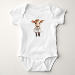 Body Para Bebé Bebé dulce de vaca con vestido