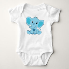 Body Para Bebé Bebé, elefante, azul, traje de bebé, DAM creativo,