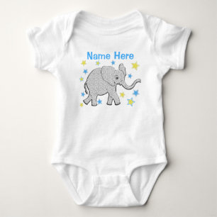 Body Para Bebé Bebé elefante perSONALIZADO para niños
