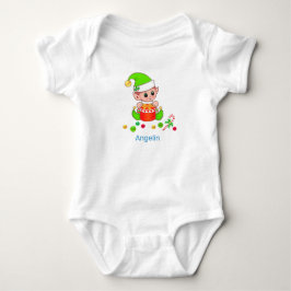 Body Para Bebé Bebe Elfo de Navidad Lindo & Confeti