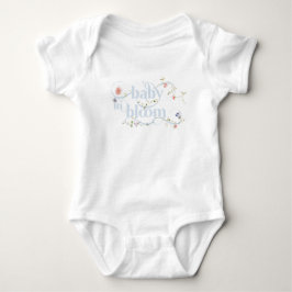 Body Para Bebé Bebé en Bloom Wildflower Blue Boy Baby Shower
