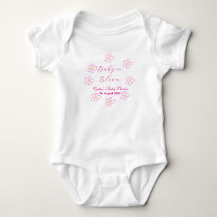 Body Para Bebé Bebé en flor rosa ducha bebé simple elegancia
