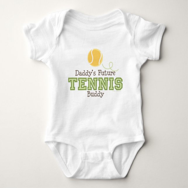 Body Para Bebé Bebé futuro del compinche del tenis del papá (Anverso)