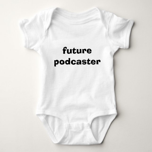 Body Para Bebé Bebé futuro del Podcaster (Anverso)