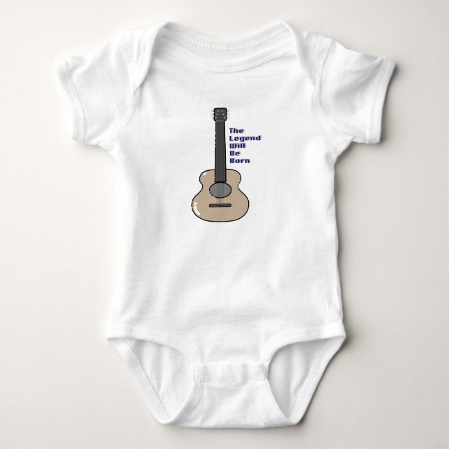 Body Para Bebé Bebé guitariano (Anverso)