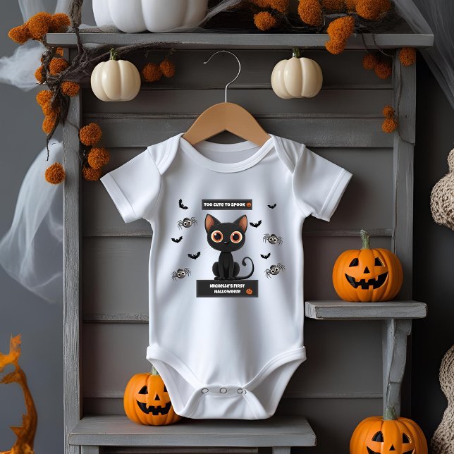 Body Para Bebé Bebé Halloween Bodysuit - Personalizado de gato ne (Subido por el creador)