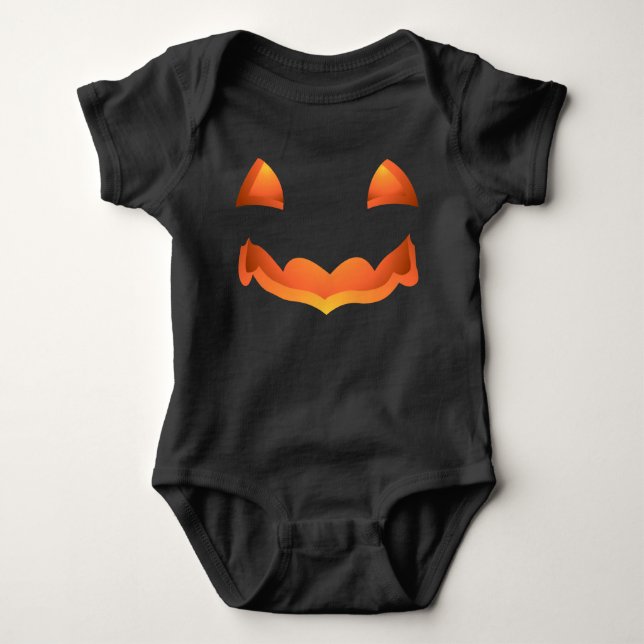 Body Para Bebé Bebé Halloween Ropa de calabaza orgánica (Anverso)