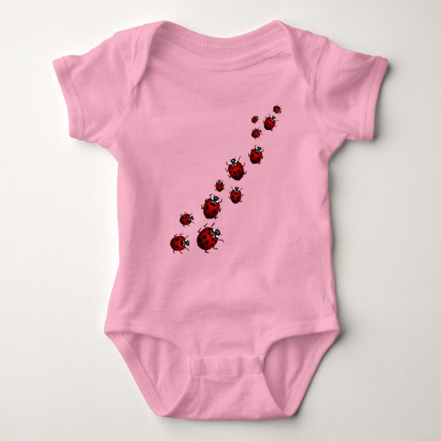 Body Para Bebé Bebé Ladybug Bodysuit Cute Ladybug Bebé Una pieza (Anverso)